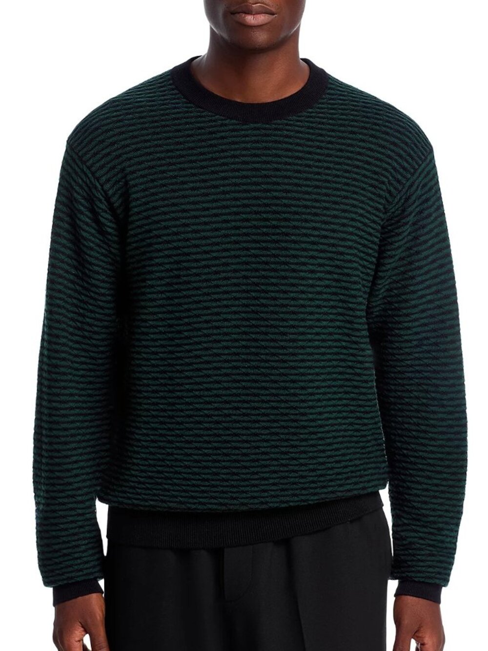 HUGO Boss Sonderson Argyle Crewneck Sweater Mens Open Green M XL 2XL NWT 179